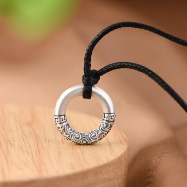 s990 fine silver retro cloud ring pendant, silver ring pendant - Image 3