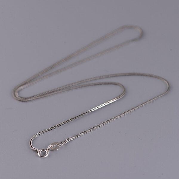 s925 sterling silver chopin chain necklace, oxidized silver foxtail necklace - Image 6