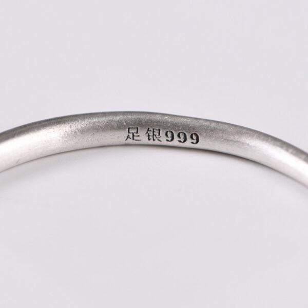 s999 fine silver simple hoop earrings, a pair silver hoop earrings - Image 6