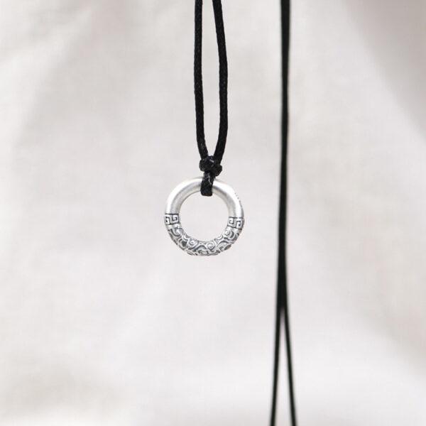 s990 fine silver retro cloud ring pendant, silver ring pendant - Image 7