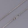 s925 sterling silver rope chain necklace, oxidized silver rope necklace