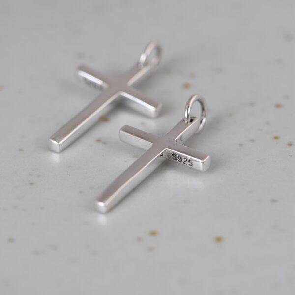 simple cross pendant, s925 sterling silver pendant - Image 3
