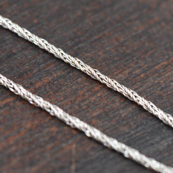 s925 sterling silver rope chain necklace, oxidized silver rope necklace - Image 4