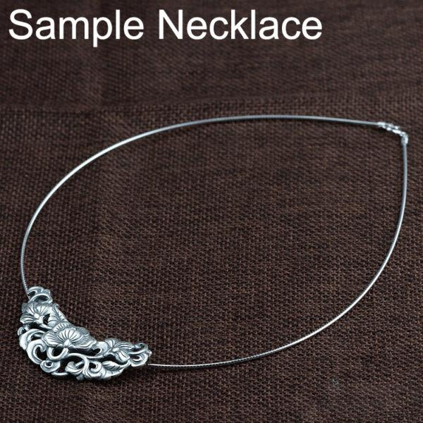s925 sterling silver  necklace, oxidized silver collar necklace - Image 5