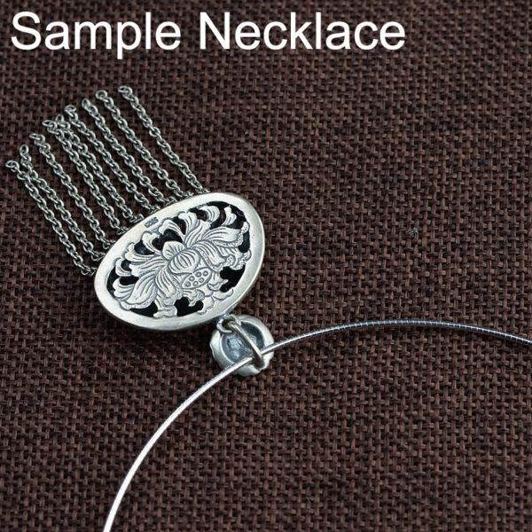 s925 sterling silver  necklace, oxidized silver collar necklace - Image 6