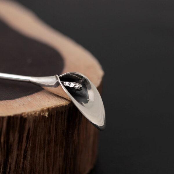 Calla Lily hairpin, flower hairpin, silver hairpin, s925 sterling silver, hair stick - Image 2