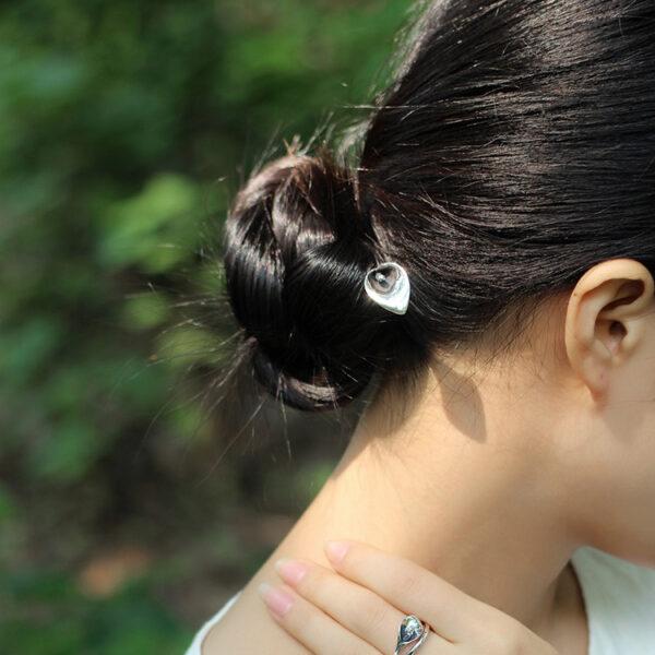 Calla Lily hairpin, flower hairpin, silver hairpin, s925 sterling silver, hair stick - Image 4